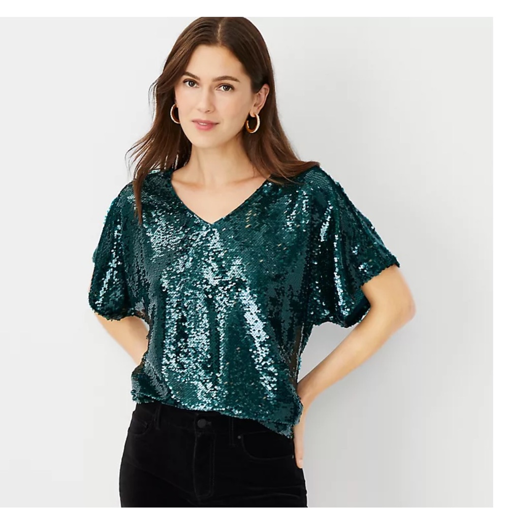 Ann Taylor Sequin Tee